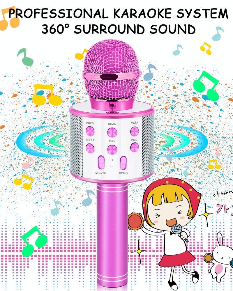 Dodosky Gifts for Girls Age 4-12, Karaoke Microphone Gifts for 4 5 6 7 8 9 10 11 12 Year Old Girls Toys for 4-12 Year Old Girls Birthday Gifts for 3-10 Year Old Girl - Purple - Image 4